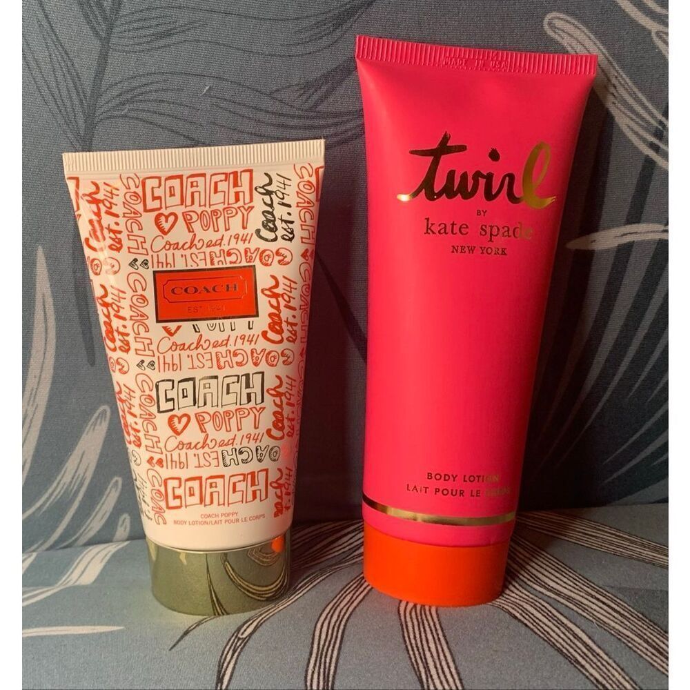 NEW Kate Spade Twirl & Coach Poppy Body Lotion SET LOT